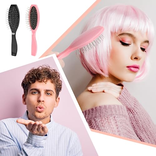 2 Pack Stainless Steel Wig Wire Brush, Portable Professional Synthetic Hair Brush and Combs for Wigs, Extensions, Women