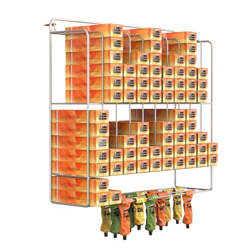 Large Hair Color Organizer, Hair Color Display Rack, 2 Tiers Color Storage for Salon, Salon Hair Color Tube Storage Rack, Wall Mount Hair Color Holder Organizer, Color Rack for Hair Salon Silvery