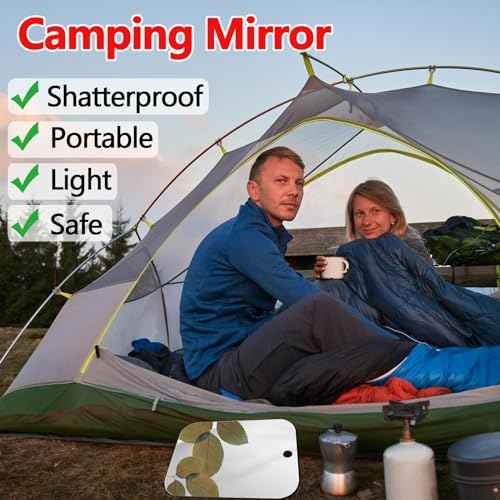 Shatterproof Shower Mirror fogless for Shaving Mirror (Larger,11"x8") Small Wall Hanging Camp Vanity Mirror,Unbreakable Makeup Travel Camping Mirrors,Men Fog Free Handheld,Outdoor Showers