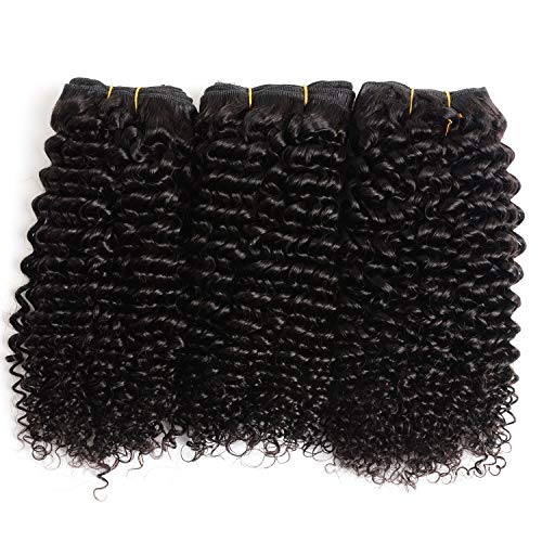 Brazilian Curly Bundles Human Hair Virgin Hair Kinky Curly Human Hair Extensions 14 16 18 Inch 9A Grade 100% Unprocessed Remy Jerry Curly Virgin Cheap Human Hair Weave Extensions