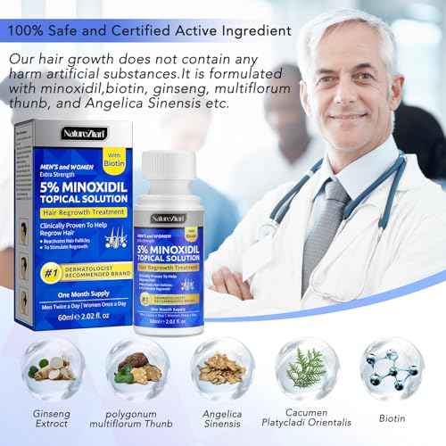 Minoxidil for Men-5% Extra Strength Hair Regrowth for Men Treatment-5% Topical Solution-Dropper Applicator Included -Minoxidil for Women-Stop Thinning & Hair Loss (1pcs