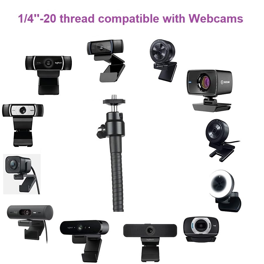 AceTaken Brio 101 Webcam Stand, Magnetic Webcam Clamp Mount Holder Compatible with Logitech Brio 101 100/Brio 301 300/Brio 501 500/Brio 4K/C270/C310 webcams