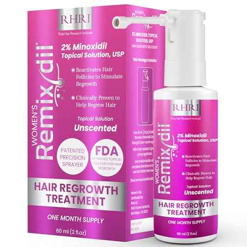 2% Minoxidil for Women Hair Regrowth Spray? Minoxidil Thicker & Fuller Topical Solution for Hair Loss Treatment, Follicle Reactivation, Clinically Proven Formula - 60 ml