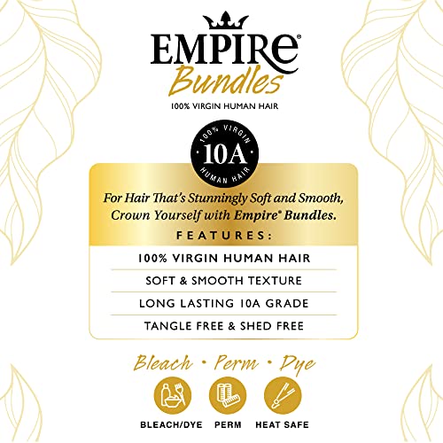 Sensationnel Empire bundles multi - straight with 4x4 closure 10a tangle shed free human hair for weaving and sew in styles (14 16 18 Inch, NATURAL)
