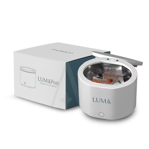 LumaPod Ultrasonic Dental Appliance Cleaner – 42kHz Sonic Cleaning for Retainers, Aligners, Mouth Guards & Dentures