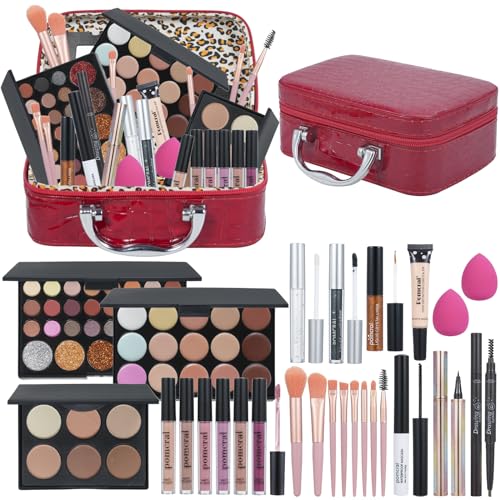 Makeup Kit,Makeup Set For Women Full Kit,Professional Make up Kit For Beginners,Makeup Gift Set For Women,Makeup Sets for Girls,Makeup Kit For Teens (red)