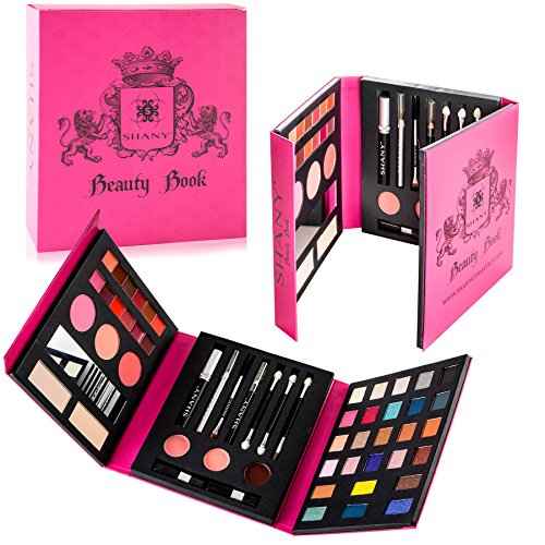 SHANY Original Beauty Book Makeup Set All in one Travel Make up Kit - 35 Colors Eyeshadow, Eye brow, blushes, powder palette, Lip Colors, Eyeliner pens & Cosmetics Mirror - Gift Set