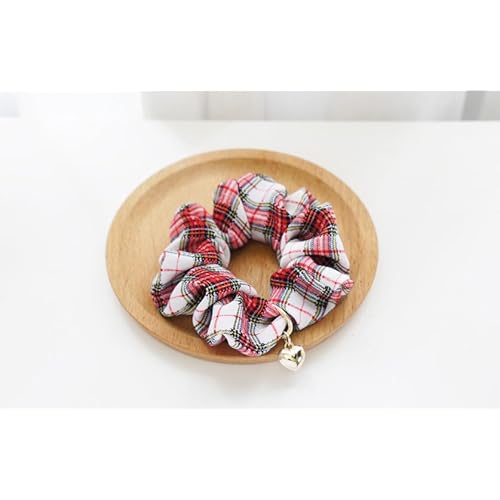 Fashionable Elegant Scrunchies - Christmas Pearl Head Flower Hair Ties - Christmas Gift Satin Fabric Hair Accessories