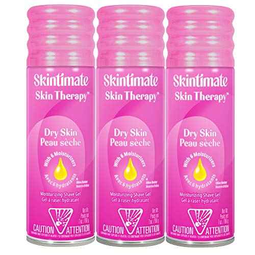 Skintimate Skin Therapy Dry Skin Shave Gel for Women, 3 Pack | Skintimate Shaving Cream for Women, Womens Shaving Cream, Shaving Foam, Womens Shave Gel, Pack of 3, 7oz each