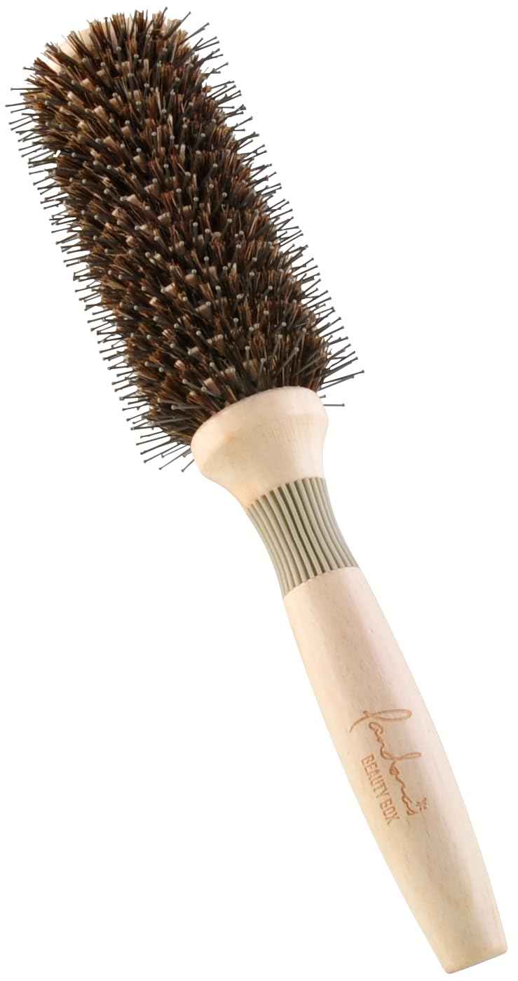 Pandora's Beauty Box The 101 GoShiny Hairbrush - FSC Wooden Handle/Boar Bristle Brush/Heat Resistant/Styling/Blowout/Patented (Large)