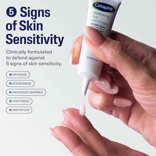 Cetaphil Hydrating Eye Gel-Cream, With Hyaluronic Acid, 0.5 Fl oz, Brightens and Smooths Under Eyes, 24 Hour Hydration for All Skin Types, (Packaging May Vary)