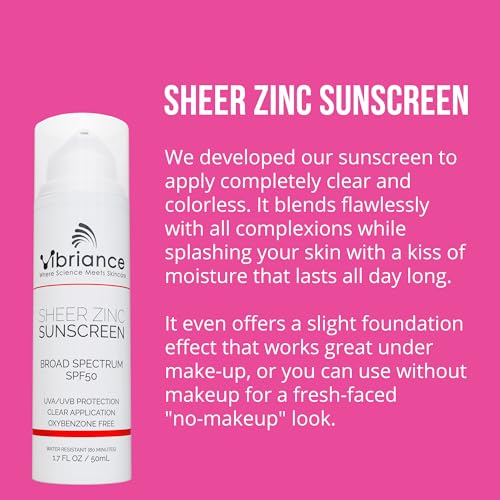 Vibriance Simple Skincare Essentials Bundle | Super C Vitamin Serum, Sheer Zinc Sunscreen SPF 50 Skin Care Set - Nourish, Protect, Illuminate