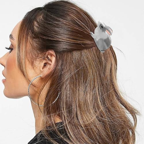 Rabbit Hair Clip, Cute Bunny Animal Hair Claw Clip for Women Girls, Acetate Funny Farm Hair Accessories Easter Gift