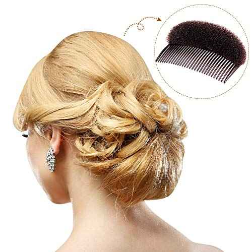 WILLBOND 14 Pcs Hair Bump Sponge Volume Hair Bases Set Bump it Accessory for Volume Insert Styling Tools up Combs Clips Sponge Bun Updo Accessories for Women DIY Hairstyles