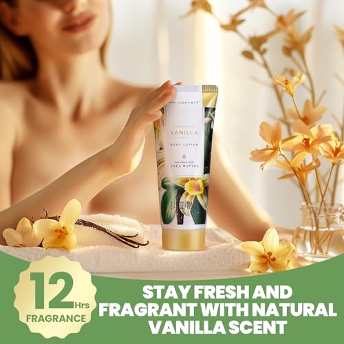 Gifts for Women, Spa Luxetique Spa Gift Baskets for Women, 8 Pcs Vanilla Bath Gift Sets, Vanilla Gift Baskets, Christmas Gifts