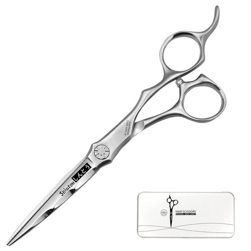 Wet and Dry Cut Professional Hair Cutting Scissors Barber Shears Japanese Aichi SUS440C Stainless Steel Salon Haircut (6.0" Wet&Dry Cut)