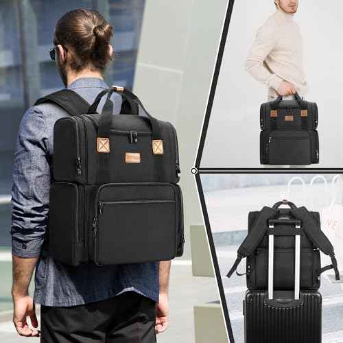 BAFASO Tattoo Backpack with 3 Inner Removable Pouches, Tattoo Case Holds Tattoo Stencil Printer and Tattoo Supplies (Bag Only), Black