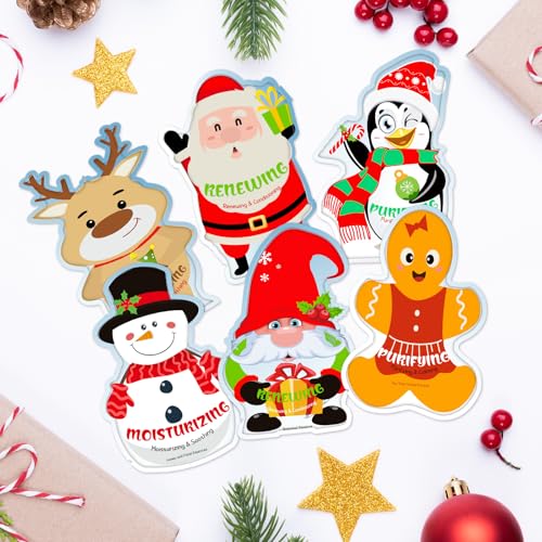 Timgle 24 Pcs Christmas Stocking Stuffers Bulk Facial Masks Skincare Face Sheet Masks Holiday Gifts for Women, Fragrance Hydrating Face Mask Spa Gifts Bulk for Coworker Adults Stocking Stuffer