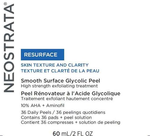 NEOSTRATA Smooth Surface Glycolic At-Home Chemical Peel High-strength Exfoliating Treatment Fragrance-Free, Oil-Free, 2 fl. oz.