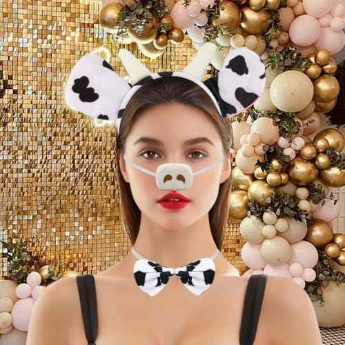 Bear/Cheetah/Cow/Donkey/Elephant/Pig Costume Set, Costume Accessories for Birthday/Halloween/Cosplay/Party Decoration
