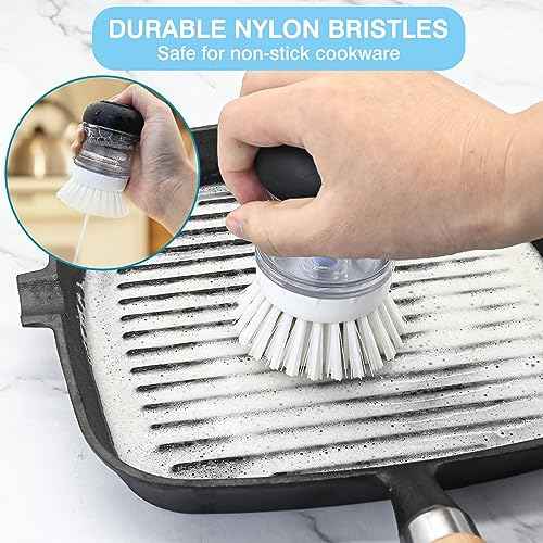 4 Pack Palm Brush Refills for OXO Soap Dispensing Palm Brush, Palm Brush Replacement Head