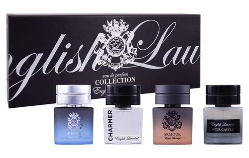 English Laundry Men's 20ml Coffret Collection, Throne, Armour, Noir Castle, Charmed EDP
