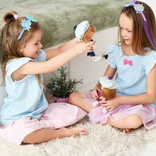 6Pcs Mermaid Headbands for Girls Fish Tail Hair Band for Women White Pink Blue Purple Yellow Multi-colored Headbands Seashell Ocean Theme Cute Headband