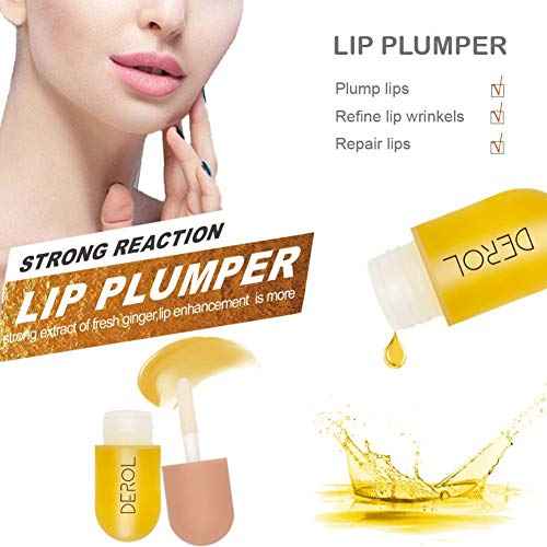 Natural Lip Enhancer Strong Reaction Lip Plumper Moisturizing Repair Lips Refine Lip Wrinkles Plant Extracts Lip Plumping Serum for Fuller & Hydrated Lips