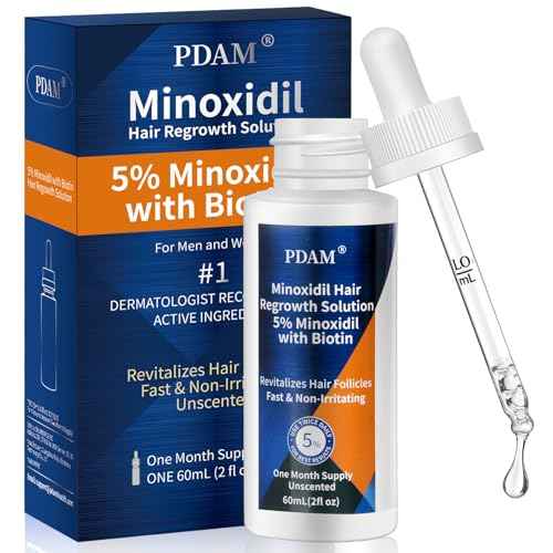 Minoxidil for Men and Women Hair Growth - 5% Minoxidil Hair Growth Serum for Men to Regrow Fuller, Thicker Hair & Beard - Minoxidil for Women Hair Growth- Improves Appearance of Thinning Hair 2 FL OZ