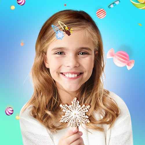 30PCS Christmas Hair Clips for Girls Women, Santa Claus Christmas Tree Bells Reindeer Snowman Snowflakes Stockings No Slip Snap Hair Pins Hair Accessories