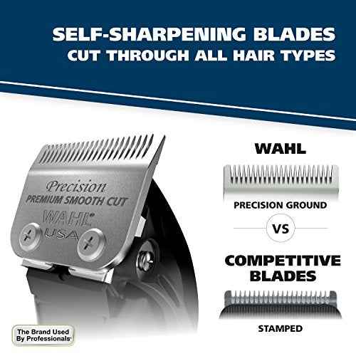 Wahl USA Self Cut Compact Corded Clipper Personal Haircutting Kit with Adjustable Taper Lever, and 12 Hair Clipper Guards for Clipping, Trimming & Personal Grooming ? Model 79467