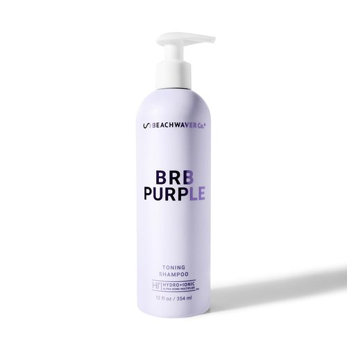 Beachwaver BRB Blonde Purple Shampoo - Full Size (12 Oz) | Anti-Brass Toning Conditioner w/HiX Vegan Bond Multipliers | Moisturizing, Sulfate-Free Formula for Blonde & Grey Hair | Brazilian Berry