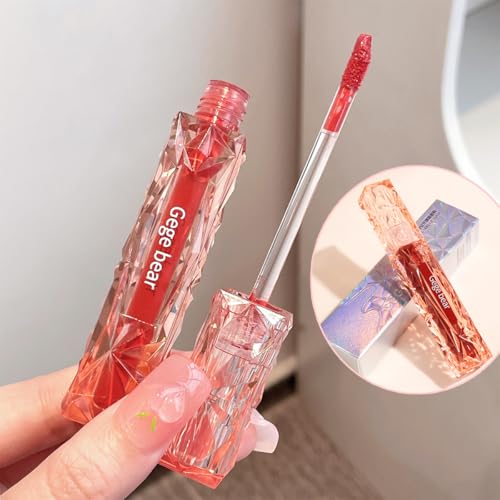 3PCS Hydrating Lip Gloss Set,Moisturizing Liquid Lipstick,Glossy Mirror Finish,Long-Lasting Waterproof,Clear Natural Highly-Pigmented Water Lip Glaze,Cheek RougeTint Cosmetics Makeup