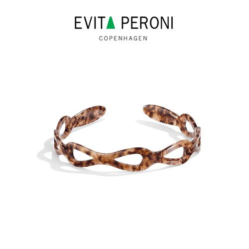 EVITA PERONI Headbands for Women Non Slip Acetate Hollow Design High-grade and Fashionable Headbands Women's Hair with Teeth Comfort Hairband - Quicksand Gray