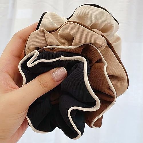 Simple temperament hair scrunchies all-match Elastic Hair Scrunchies hair accessories (4pcs)