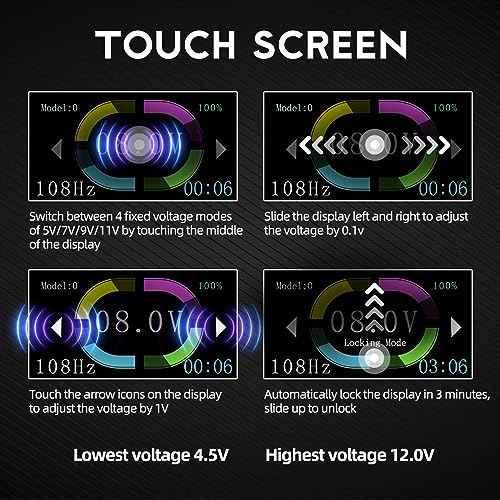 Ambition Zetton Tattoo Machine with 2400mAh Battery Brushless Motor Straight Drive Bar Color Touch Display Rotary Tattoo Gun Cartridge Pen Supply for Professional Tattoo Artists