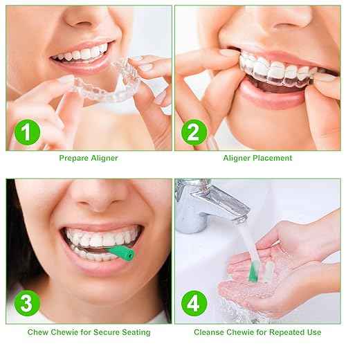 20 Pcs Chewie For Invisalign Aligners, Aligner Tray Seaters For Invisible Braces, Dental Aligner Trays Seater Chewie, Orthodontic Aligners Teeth Chompers Unscented Flavor Pack Of 2 (Unscented)