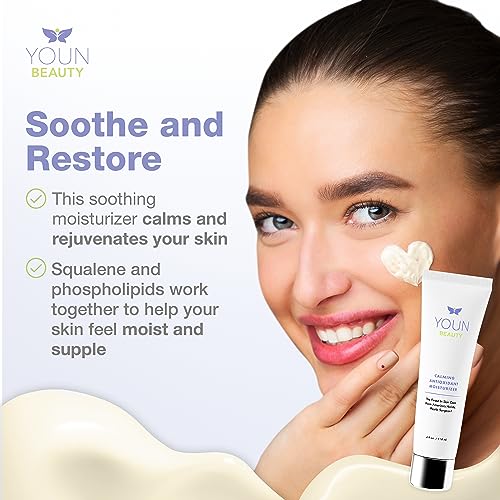 YOUN Beauty Calming Antioxidant Moisturizer for Face and Body by Holistic Plastic Surgeon Dr. Anthony Youn, Paraben & Sulfate-Free ? Contains Lactic Acid, Vitamins C & E, Peptides, and Coenzyme Q10