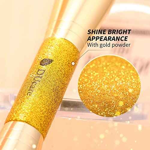 DUcare Foundation Brush Contour Bronzer Makeup Brush Double Ended Self Tanner Brush Sculpting Brush for Blending Liquid Powder Concealer Cream Cosmetics Blush Buffe