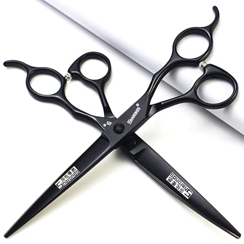 SHARONDS 7 Inch Stainless Steel Professional Barber Scissors Hair Thinning Scissors Hairdresser or Home Hairdresser Variant/Hybrid Scissors (7 inch-3pc)