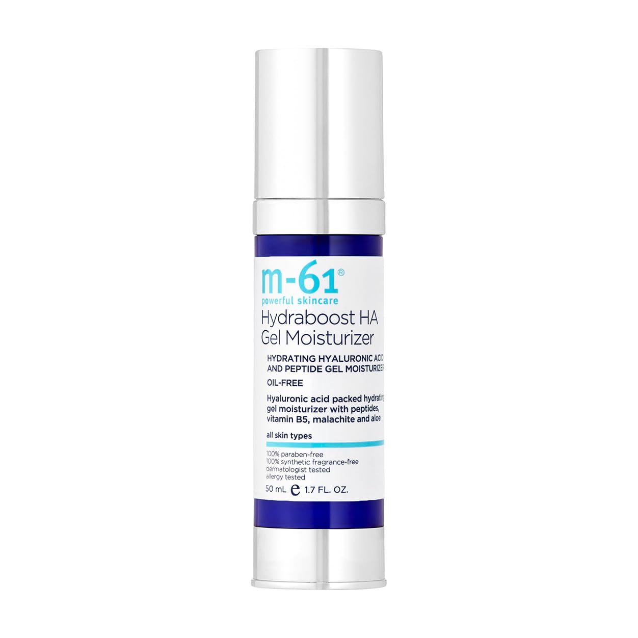 m-61 Hydraboost HA Gel Moisturizer | Oil-Free, Lightweight Gel Moisturizer With Hyaluronic Acid, Vitamin B5, Aloe. Cooling, Light Hydration. For All Skin Types - 1.7 Fl Oz