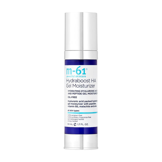 m-61 Hydraboost HA Gel Moisturizer | Oil-Free, Lightweight Gel Moisturizer With Hyaluronic Acid, Vitamin B5, Aloe. Cooling, Light Hydration. For All Skin Types - 1.7 Fl Oz