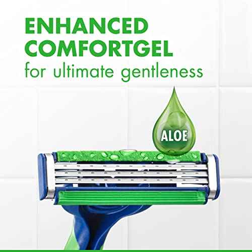 Gillette Sensor3 Sensitive Men's Disposable Razor, 4 Razors