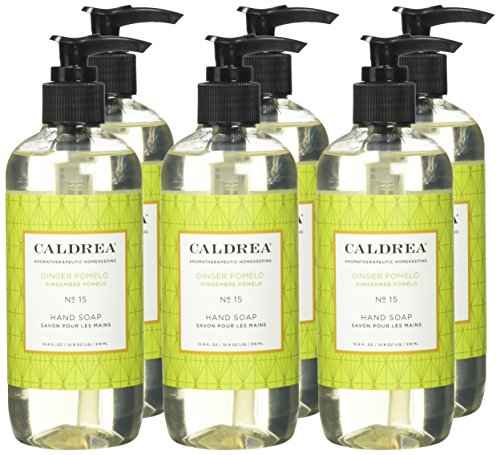 Caldrea Hand Soap Liquid, Ginger Pomelo, 11-Ounce Bottles (Pack of 6)
