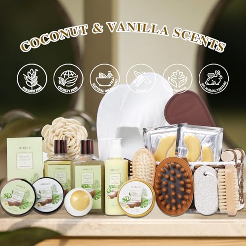 Birthday Gifts For Women,Bath and Body Gift Luxurise 18pcs Set,Coconut Vanilla Christmas Gifts , Thank You Gifts, Friendship Gifts For Women