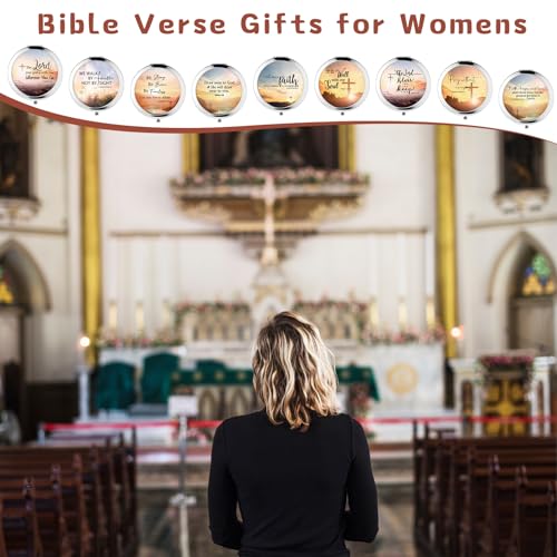36 Pcs Christian Compact Mirrors Gifts for Women Bulk Religious Pocket Mirror with Bible Verse Inspirational Scripture Quote Church Gifts for Ladies Church Congregation Group Party Favors