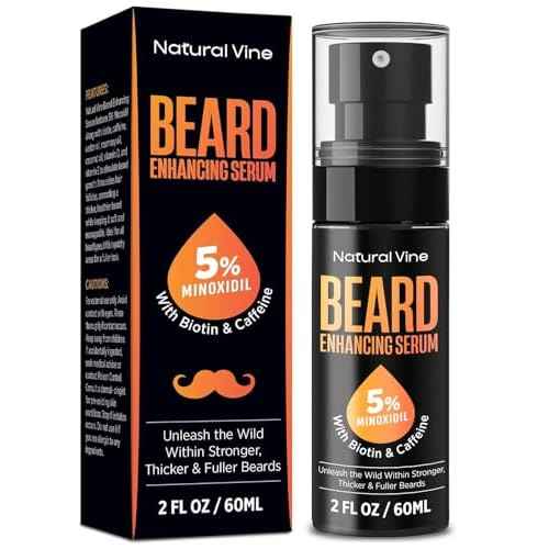5% Minoxidil Beard Growth Oil for Men: Minoxidil for Men Beard Hair Regrowth Serum with Biotin and Caffeine - Unleash Your Wildness with Stronger Thicker Fuller Beard 2 FL OZ/60mL