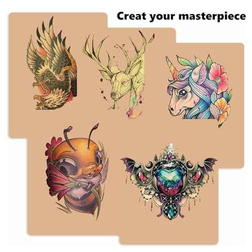 10Pcs Tattoo Skin 3MM - Urknall Fake Skin Blank Tattoo Practice Skins Double Sides Fake Skins Tattooing for Beginners and Tattoos Artists Tattooing Supplies