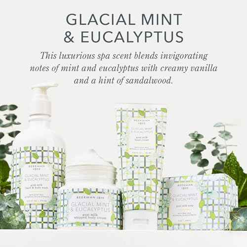 Beekman 1802 Glacial Mint & Eucalyptus Goat Milk Body Lotion - Scented - 12.5 oz - Hydrating & Deeply Moisturizing - With Shea Butter & Jojoba Seed Oil - Good for Sensitive Skin - Cruelty Free