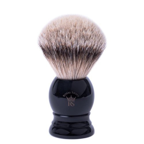 ROYAL SHAVE PB9 Silvertip Badger Shaving Brush – Classic Wet Shaving Brush (Black)
